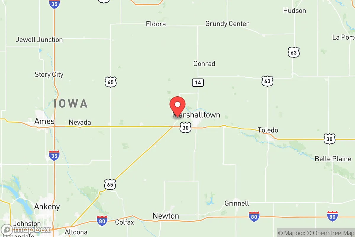Map centered at 42.0358, -92.9988