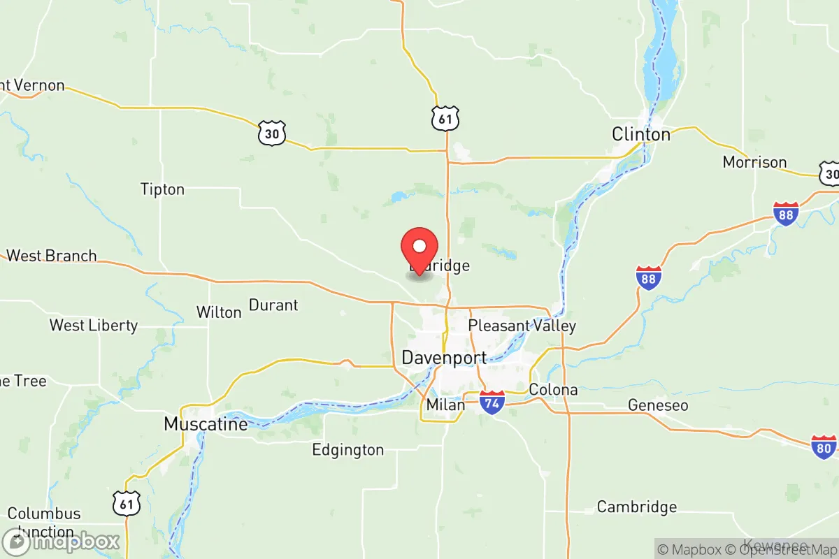 Map centered at 41.6371, -90.6233