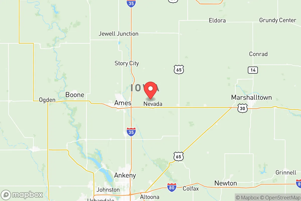 Map centered at 42.0362, -93.4650