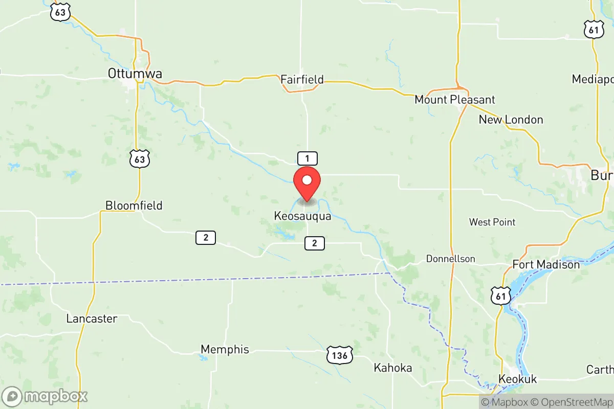 Map centered at 40.7532, -91.9500