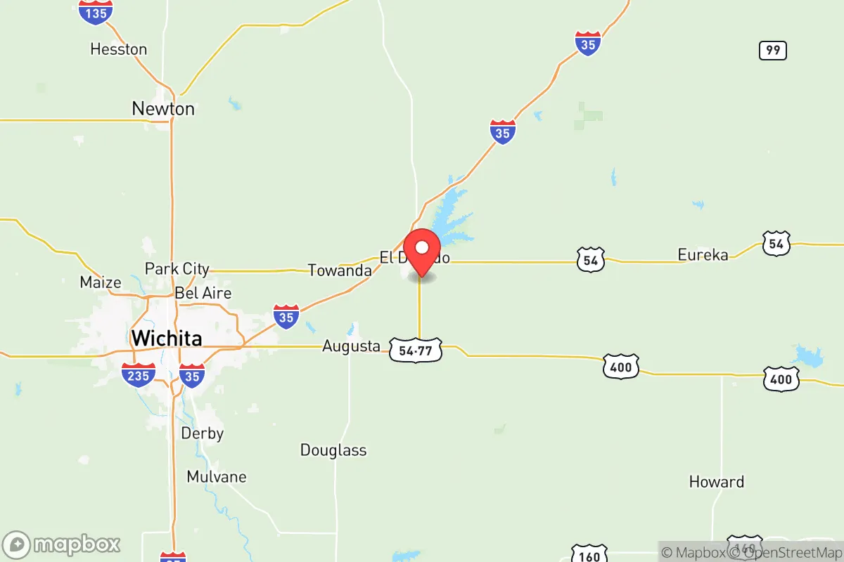 Map centered at 37.7810, -96.8391