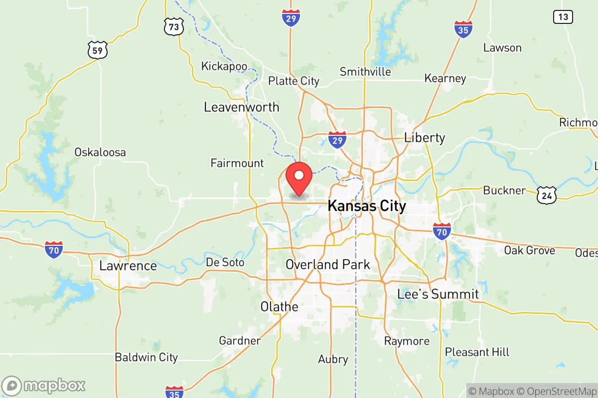 Map centered at 39.1147, -94.7645