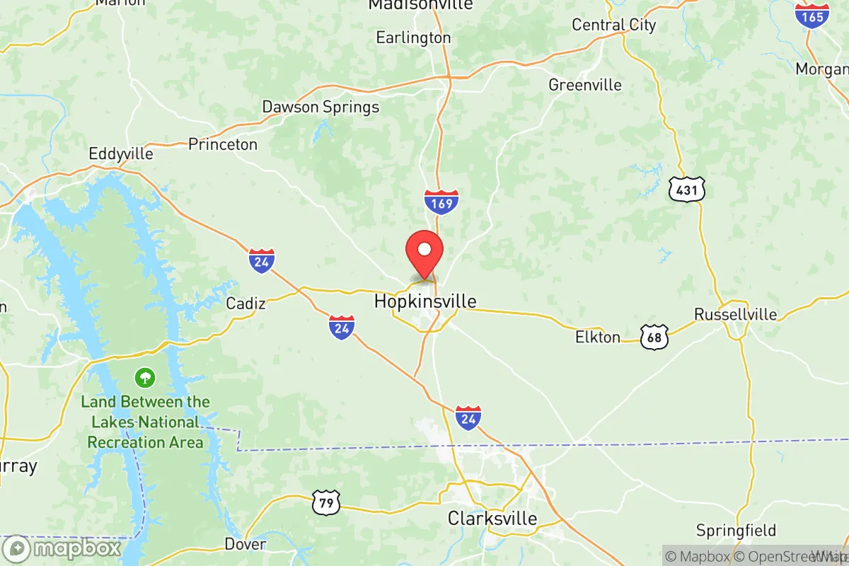 Map centered at 36.8940, -87.4904