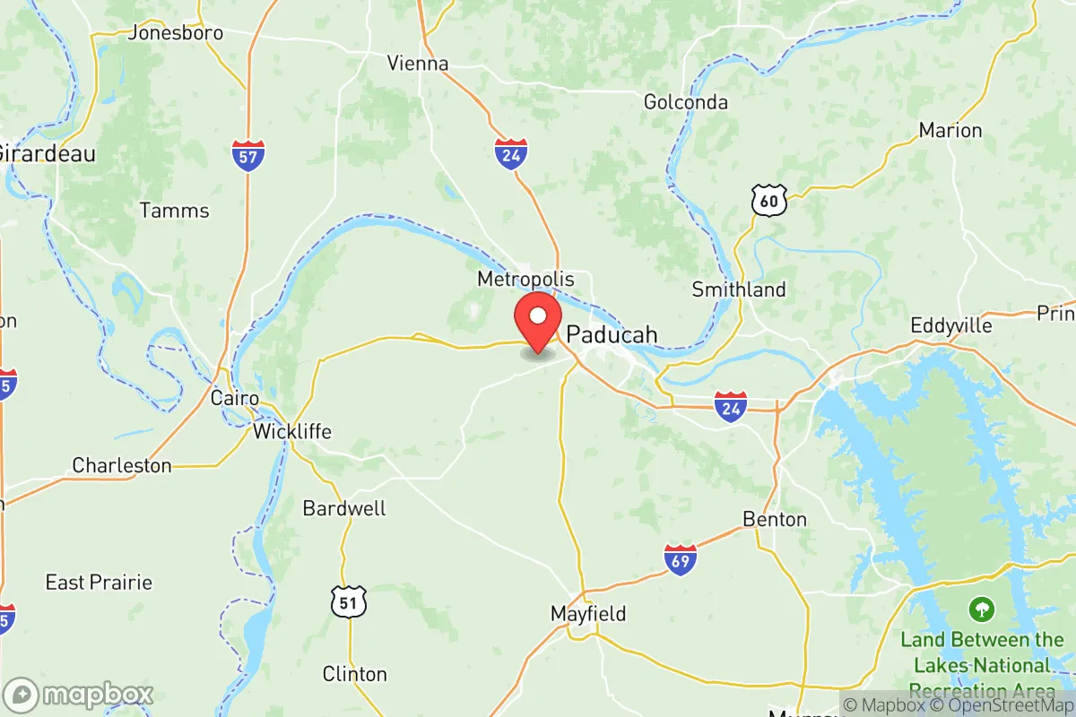 Map centered at 37.0540, -88.7127