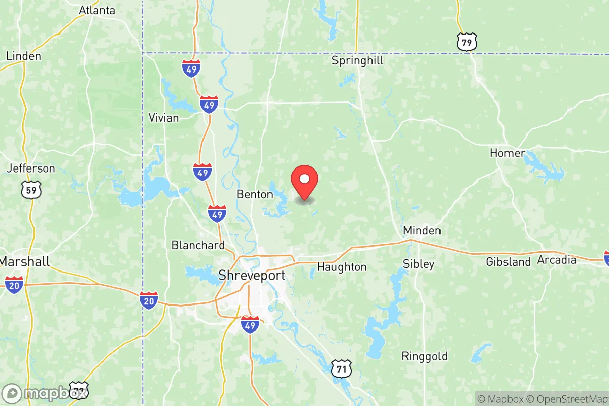 Map centered at 32.6780, -93.6047