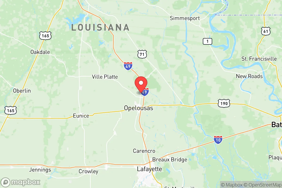 Map centered at 30.6037, -92.0665