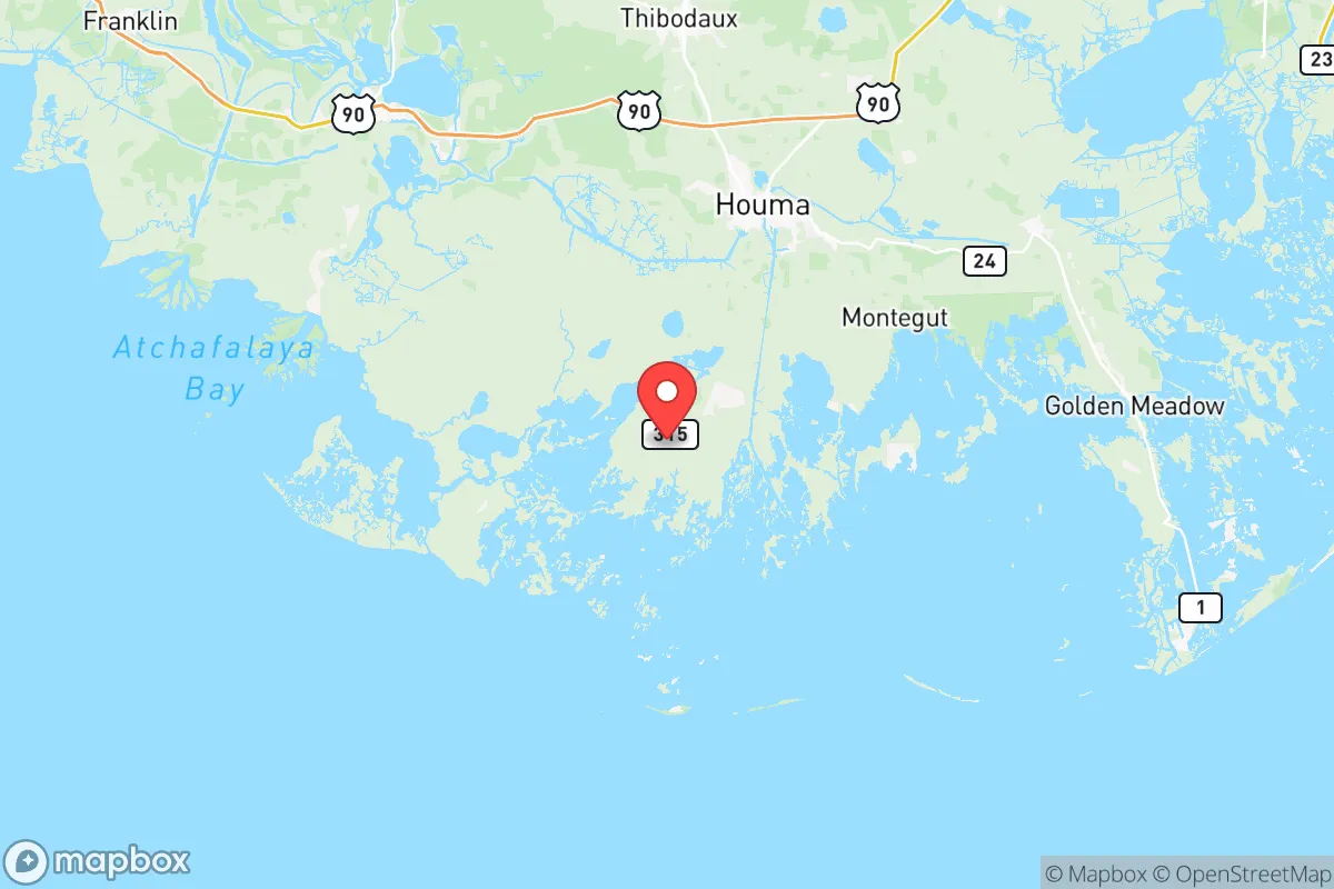Map centered at 29.3374, -90.8375