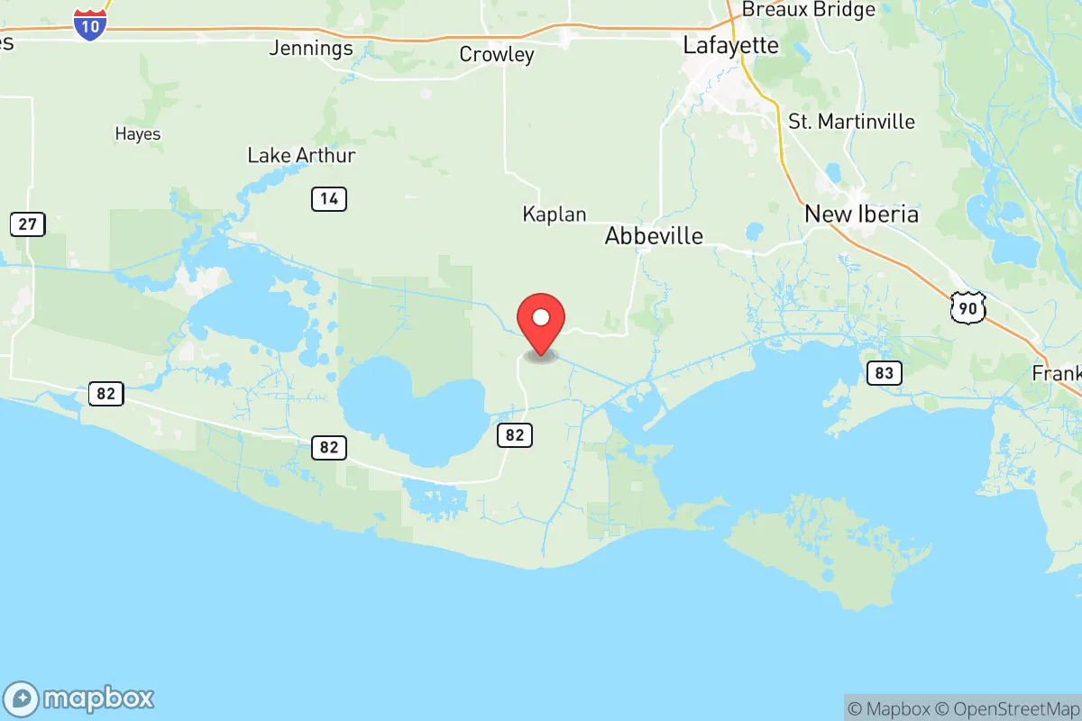 Map centered at 29.8097, -92.3065