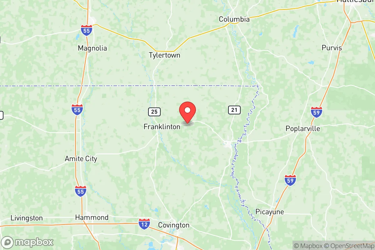 Map centered at 30.8534, -90.0405