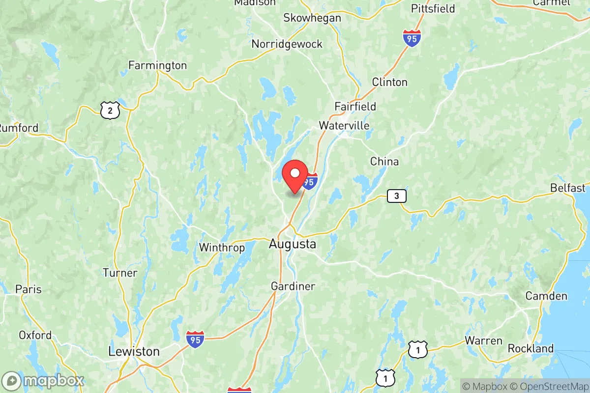 Map centered at 44.4090, -69.7676