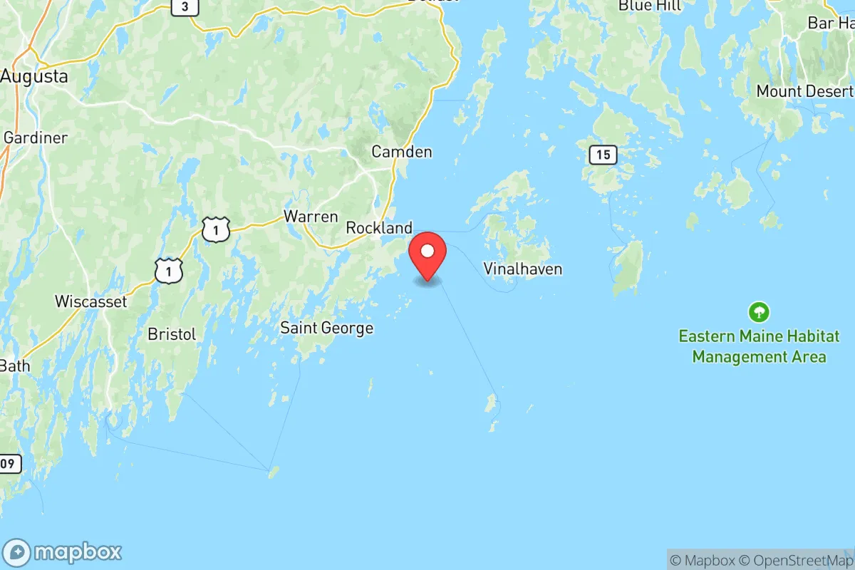 Map centered at 44.0256, -69.0159