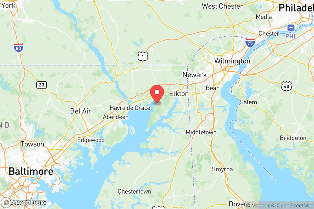 Map centered at 39.5623, -75.9480