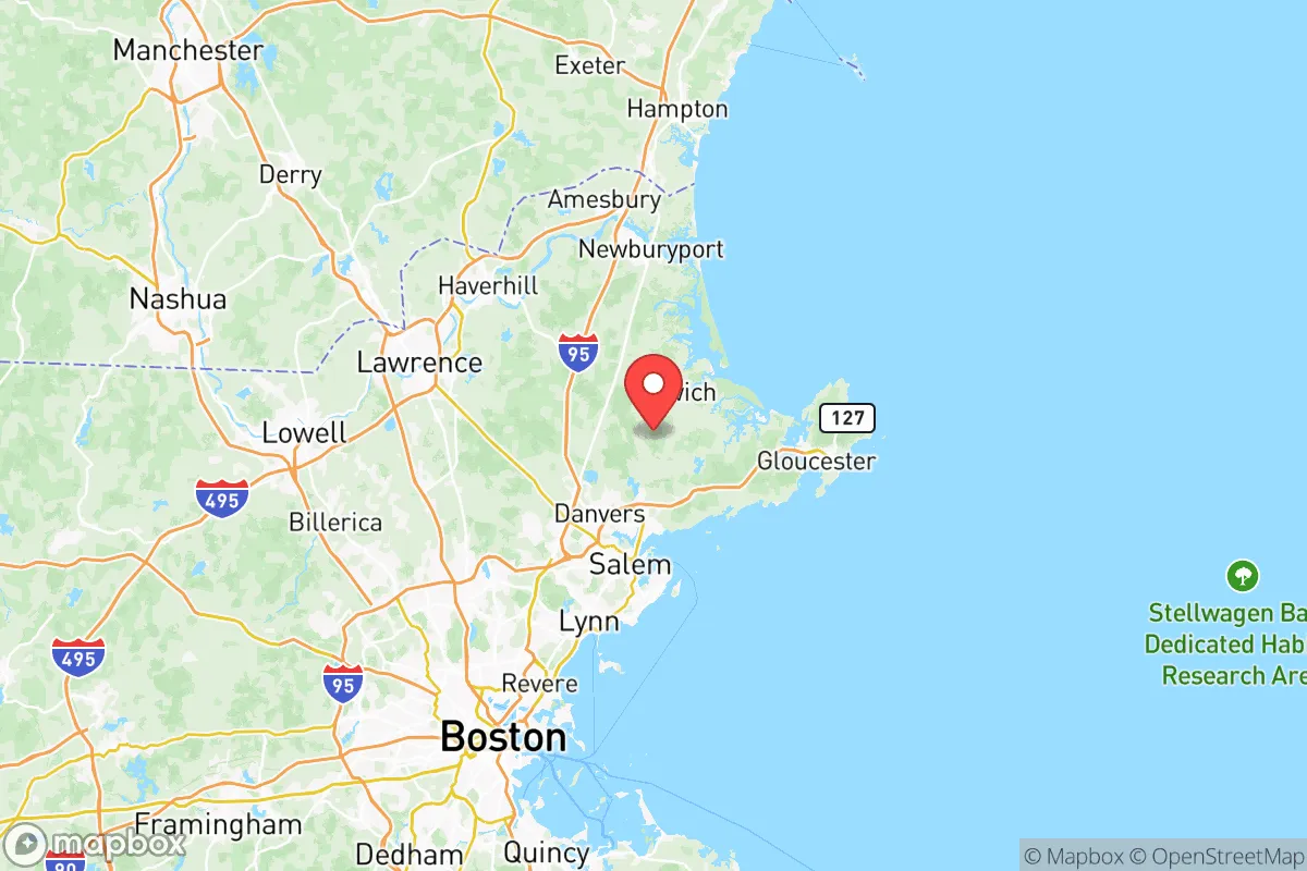 Map centered at 42.6388, -70.8678