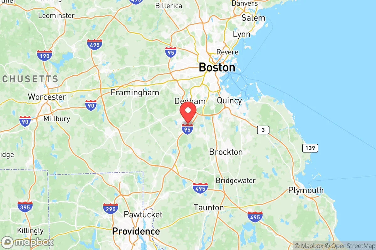 Map centered at 42.1710, -71.1841