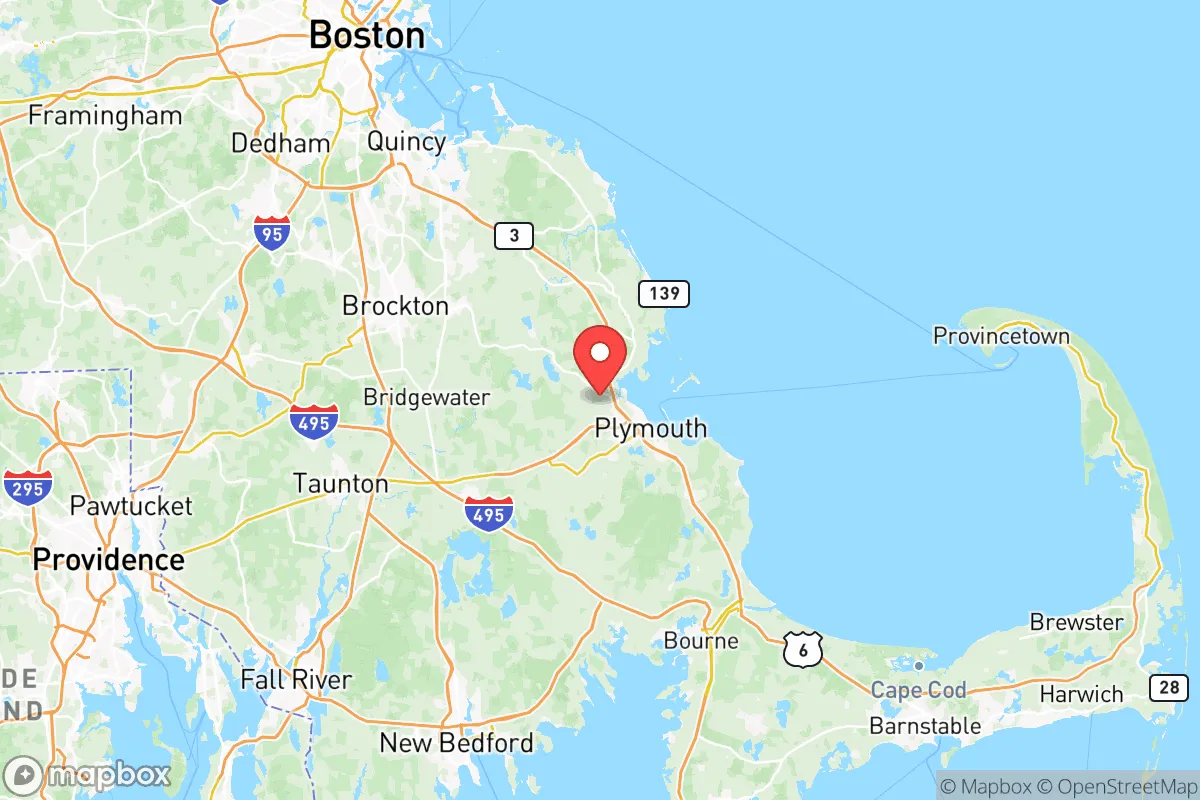 Map centered at 41.9871, -70.7371