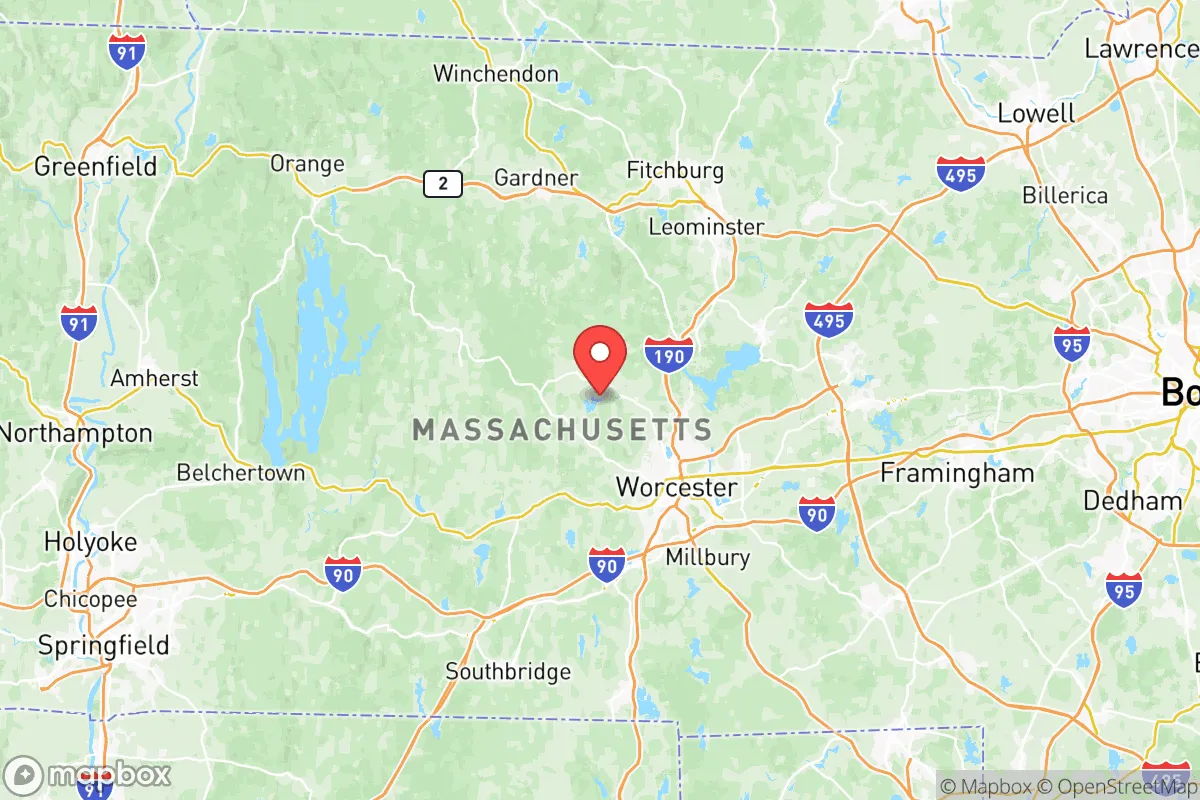 Map centered at 42.3510, -71.9074