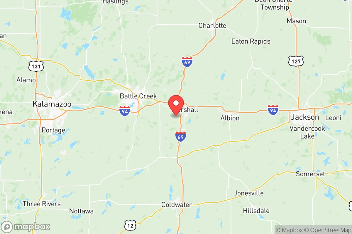 Map centered at 42.2465, -85.0056