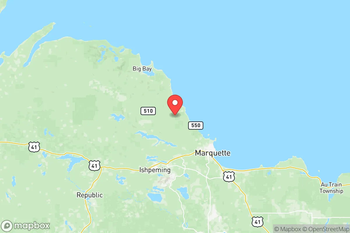 Map centered at 46.6613, -87.5733