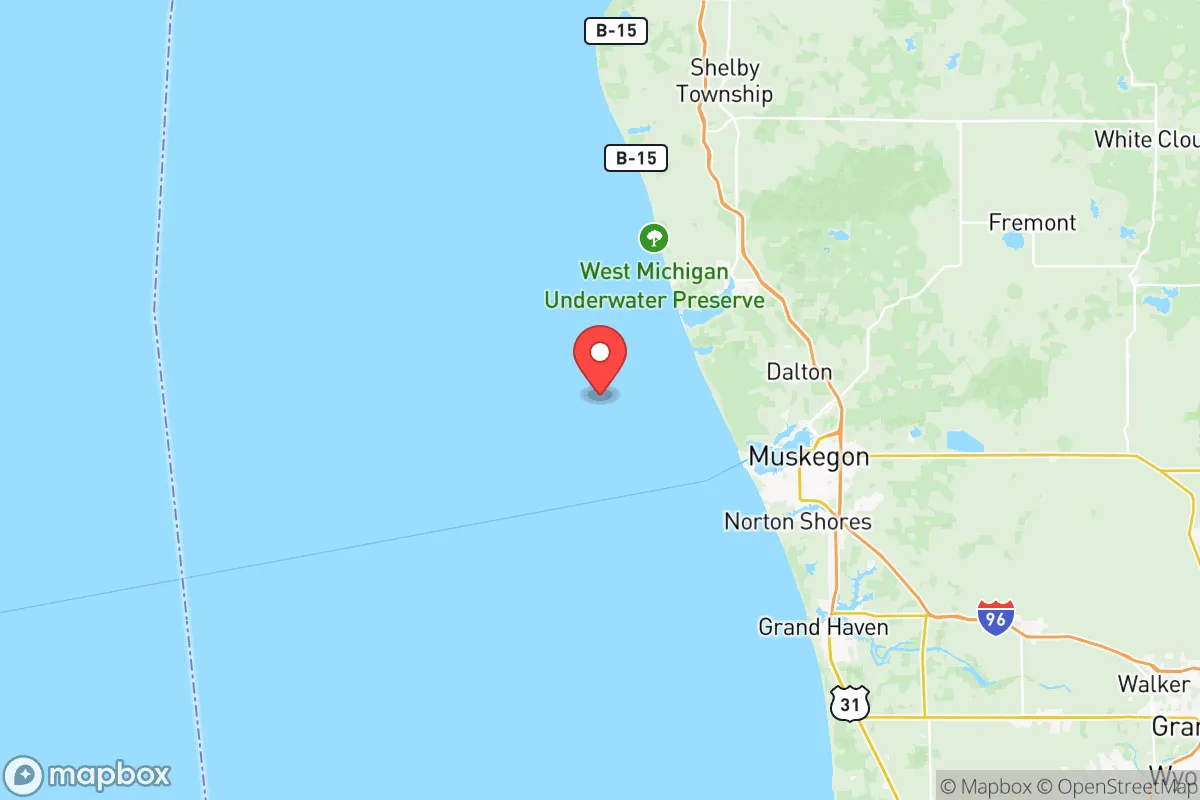 Map centered at 43.2903, -86.5351