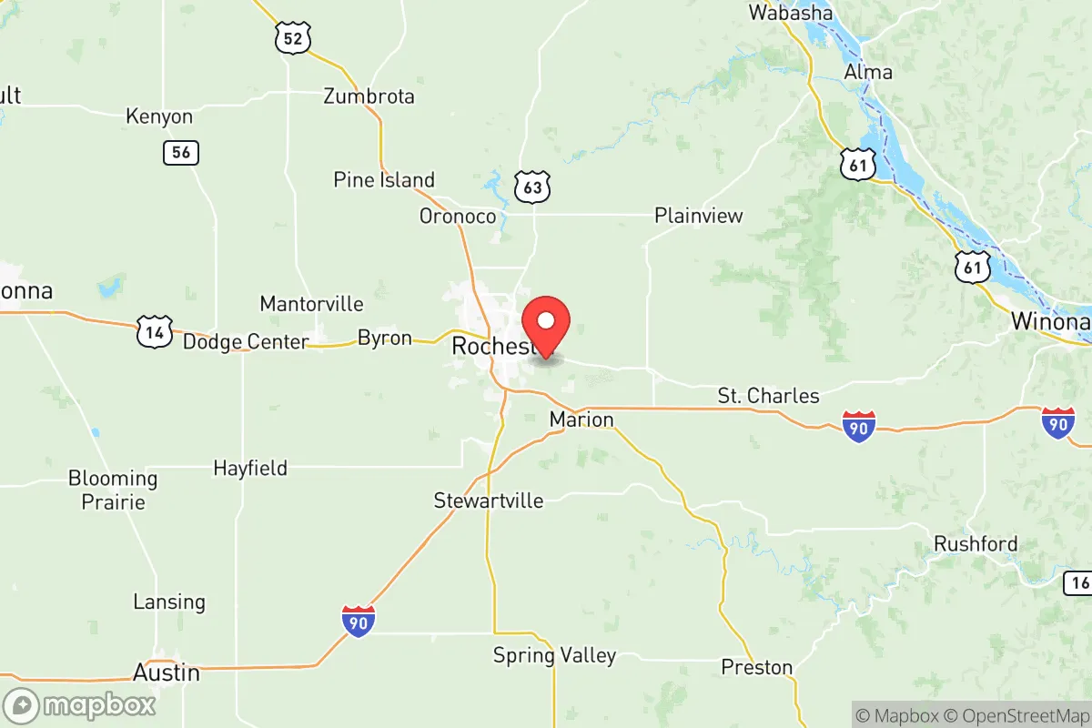 Map centered at 44.0038, -92.4017