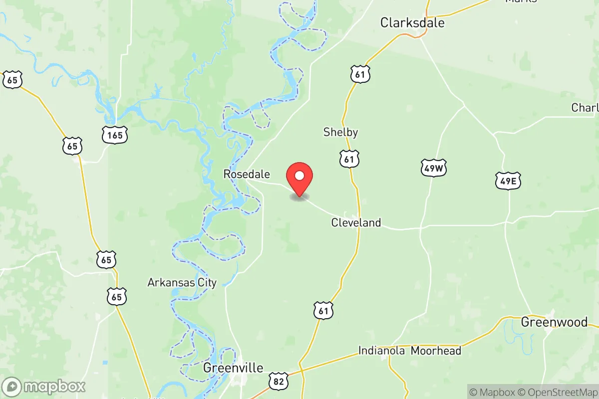 Map centered at 33.7968, -90.8808