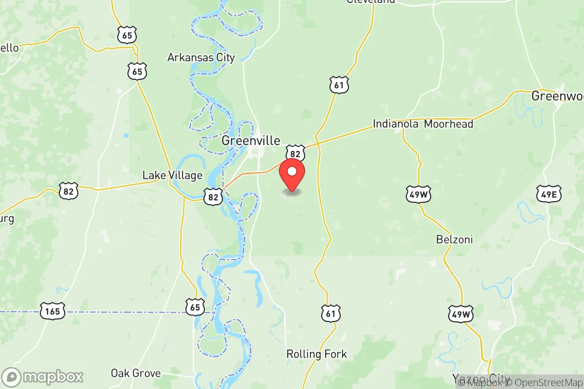 Map centered at 33.2836, -90.9473