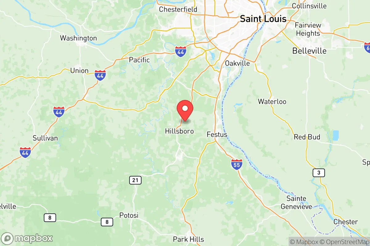 Map centered at 38.2608, -90.5376