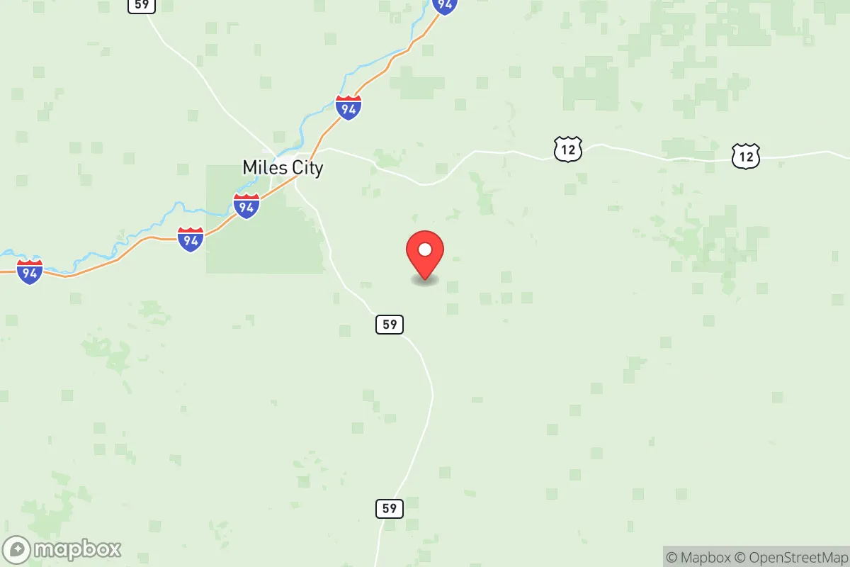 Map centered at 46.2519, -105.5713