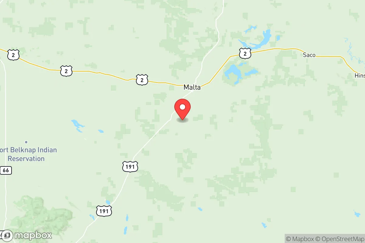 Map centered at 48.2565, -107.9156