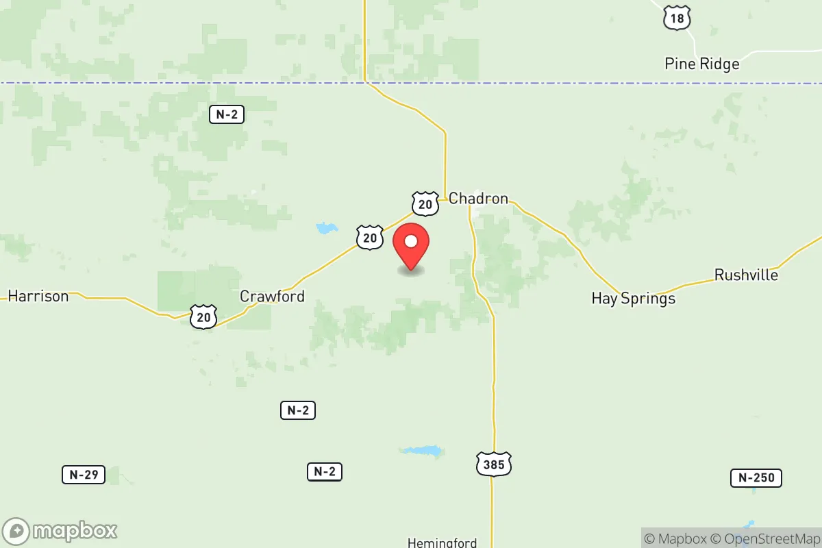 Map centered at 42.7195, -103.1354