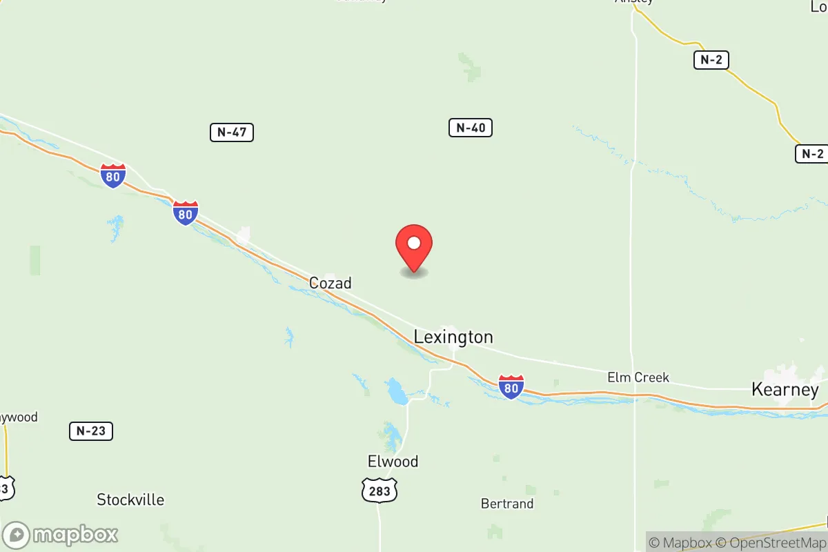 Map centered at 40.8700, -99.8195