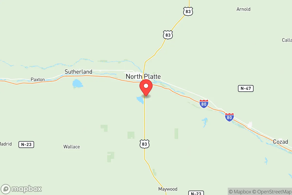Map centered at 41.0476, -100.7452