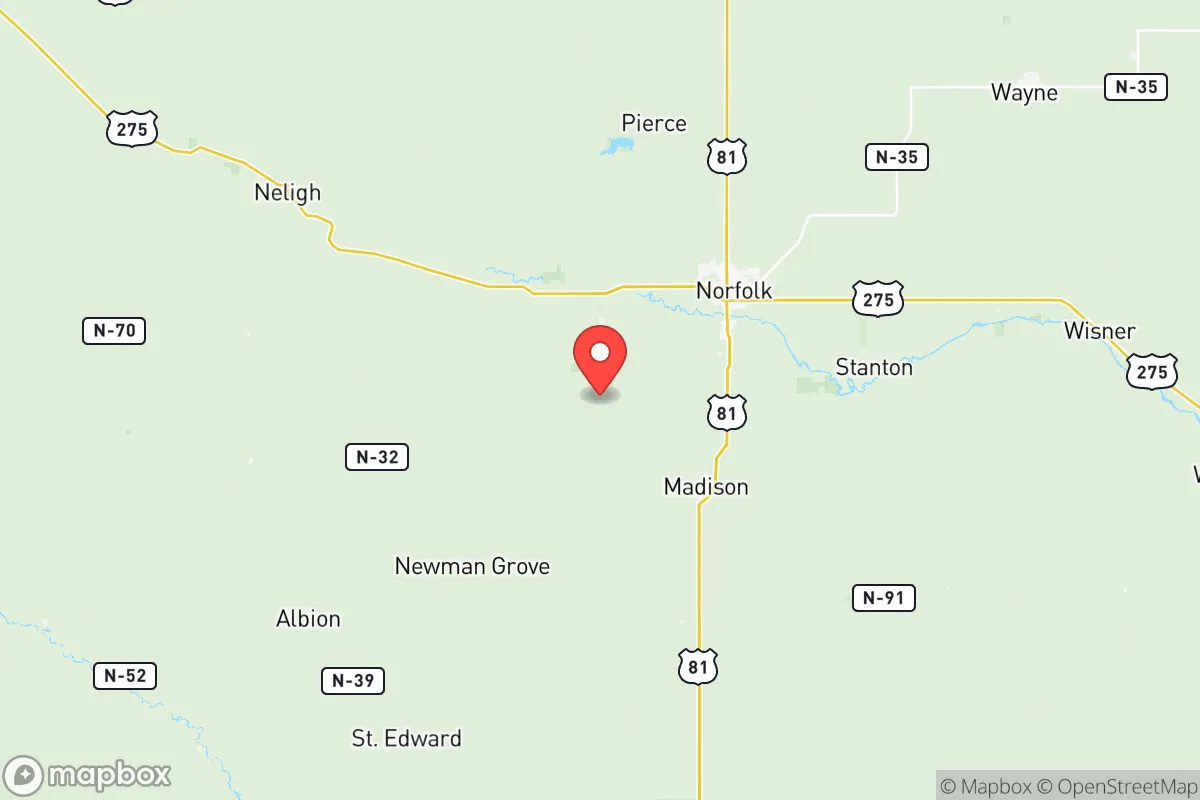 Map centered at 41.9166, -97.6008