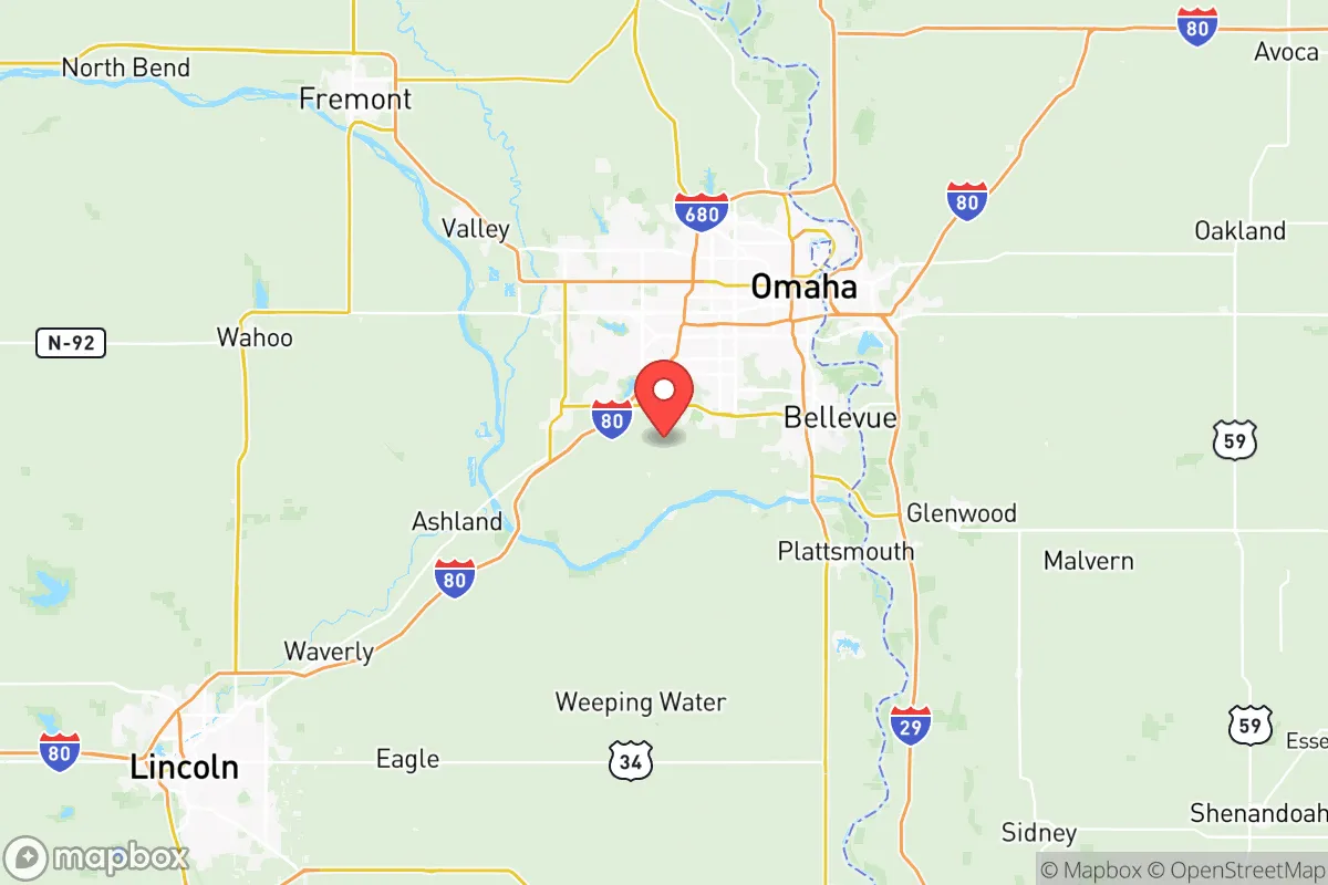 Map centered at 41.1130, -96.1120