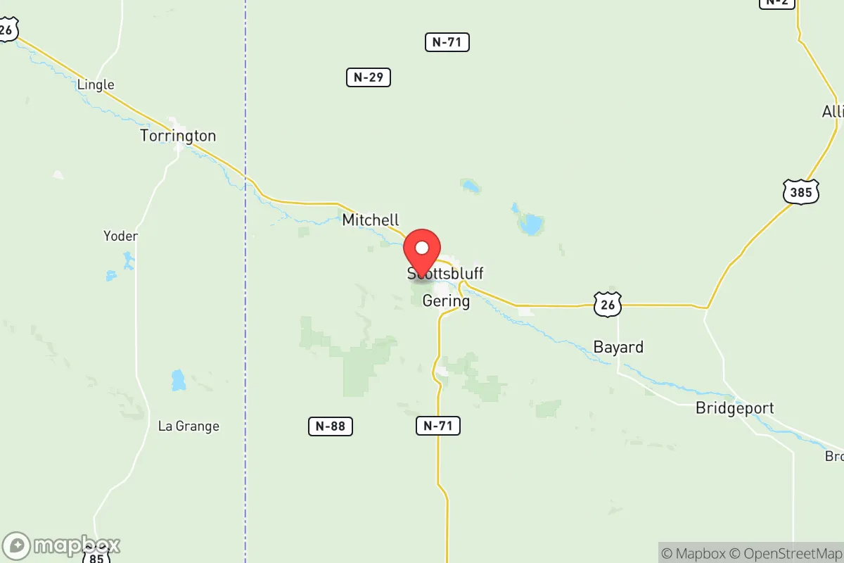 Map centered at 41.8506, -103.7080