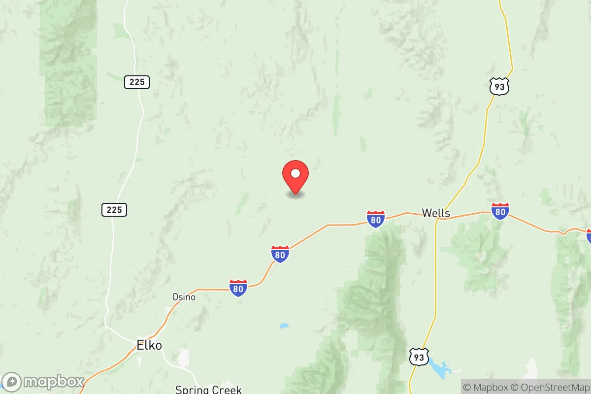 Map centered at 41.1444, -115.3546