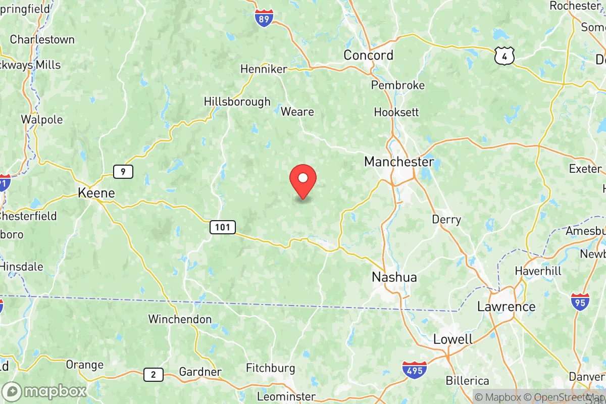 Map centered at 42.9152, -71.7158