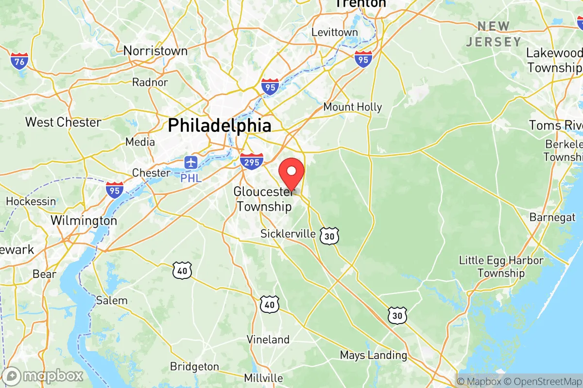 Map centered at 39.8035, -74.9596