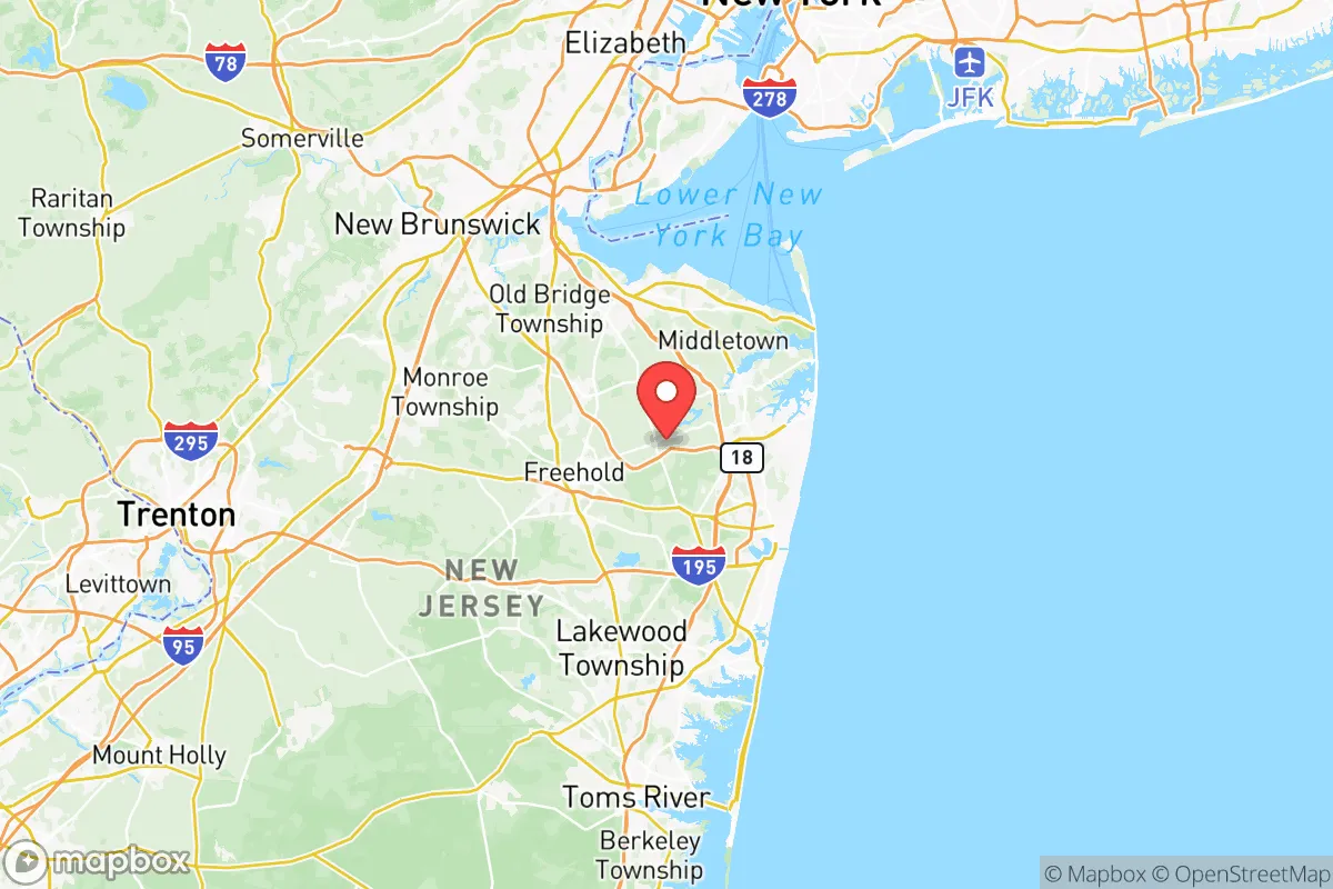 Map centered at 40.2861, -74.1596
