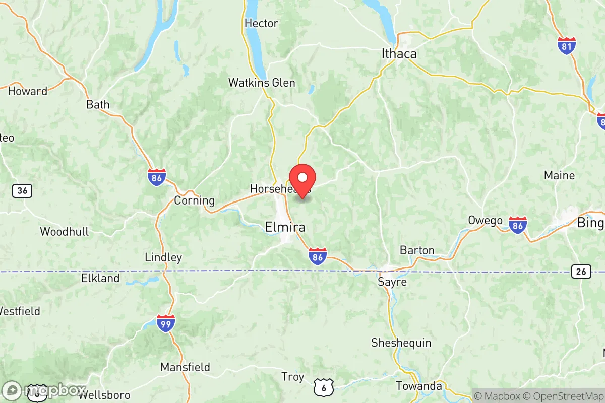 Map centered at 42.1412, -76.7600
