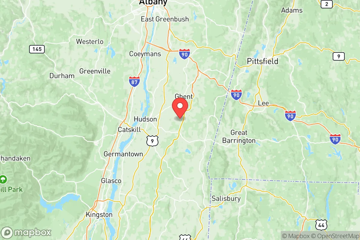 Map centered at 42.2498, -73.6321