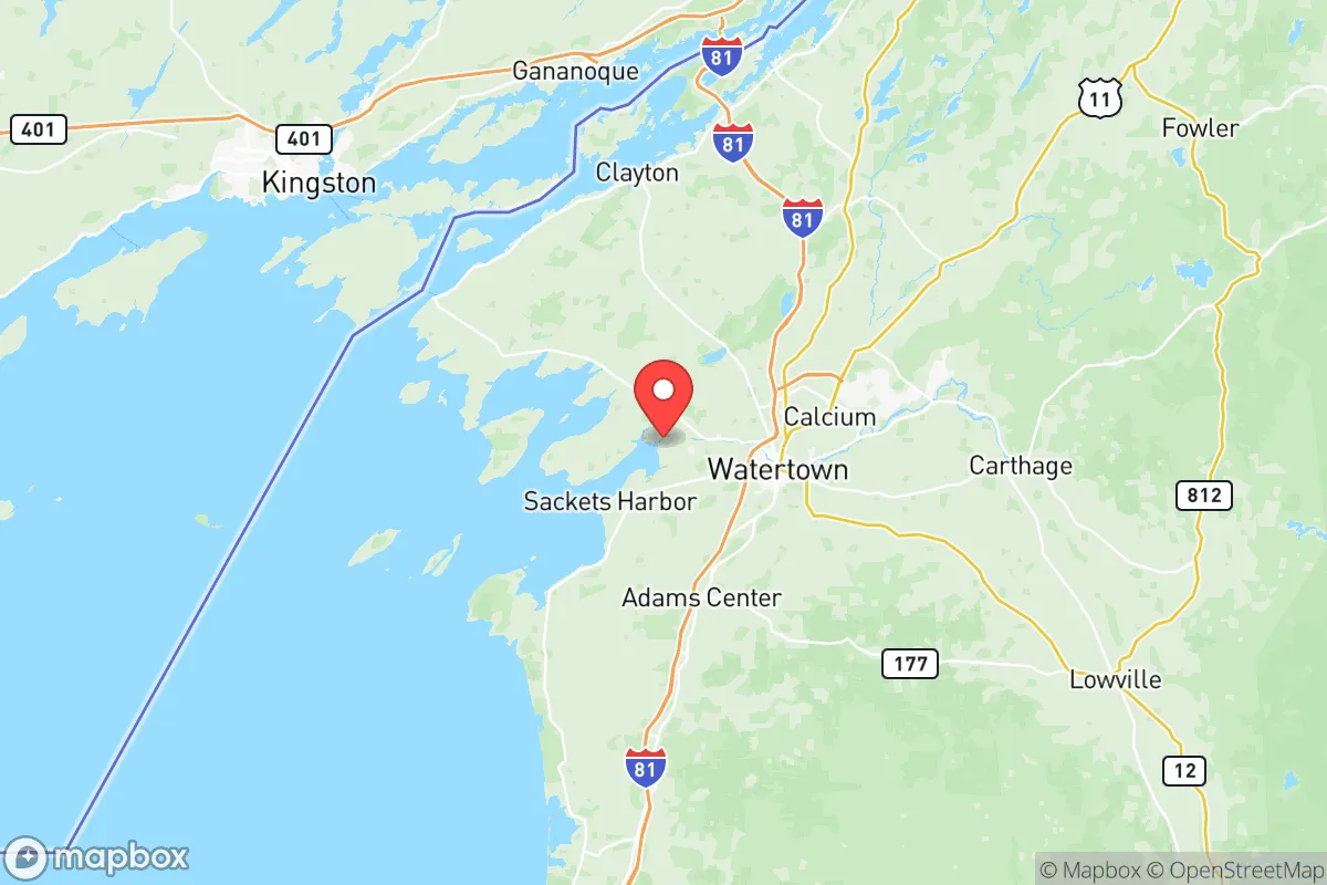 Map centered at 43.9986, -76.0531