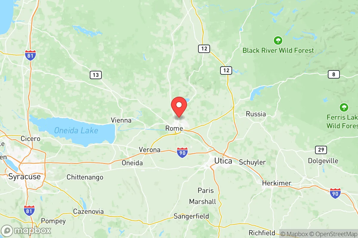 Map centered at 43.2415, -75.4358