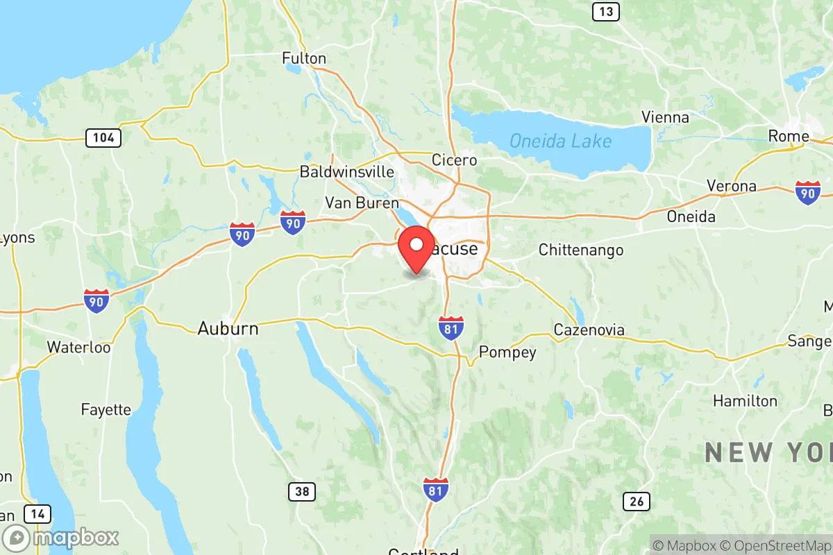 Map centered at 43.0057, -76.1945