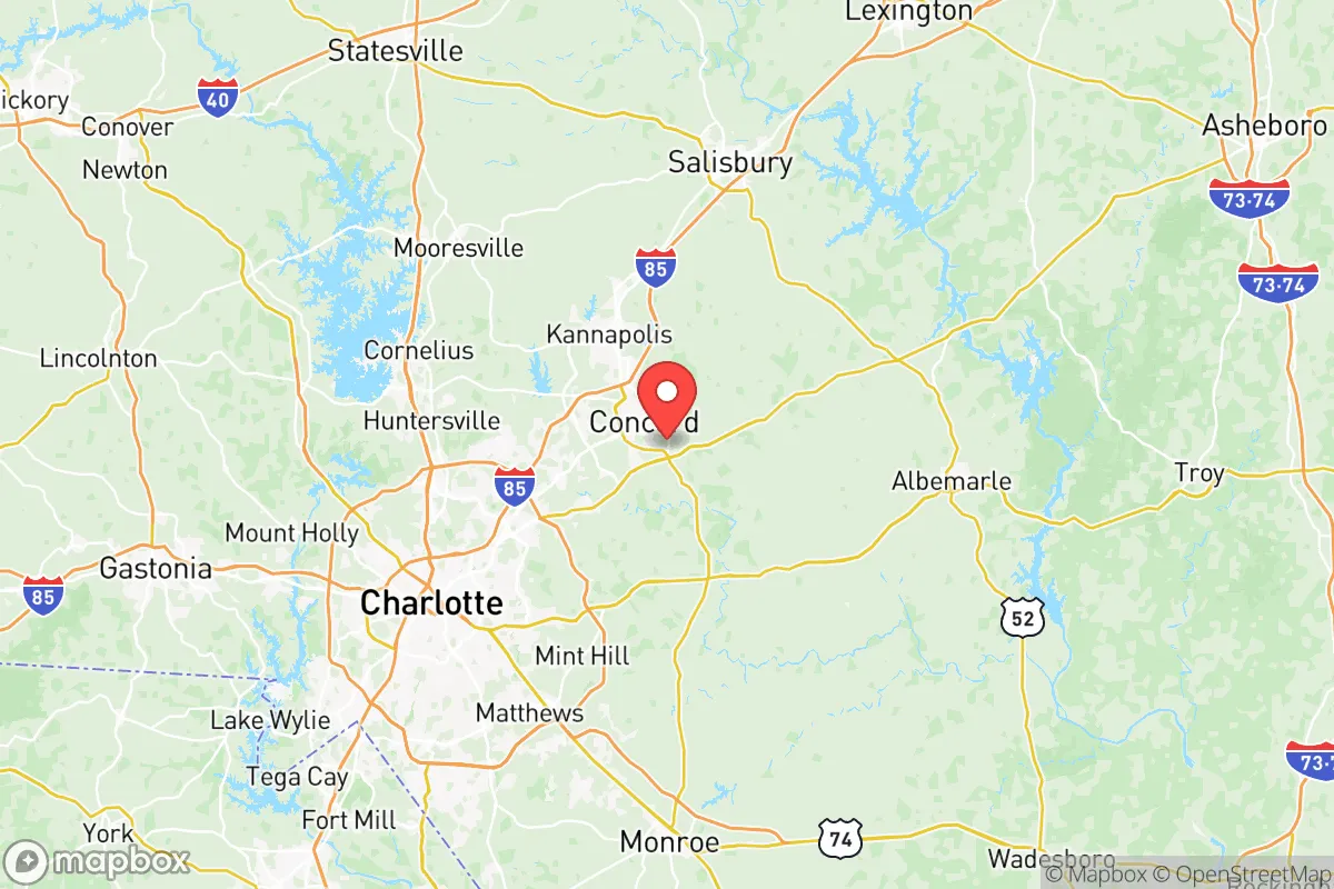 Map centered at 35.3868, -80.5519