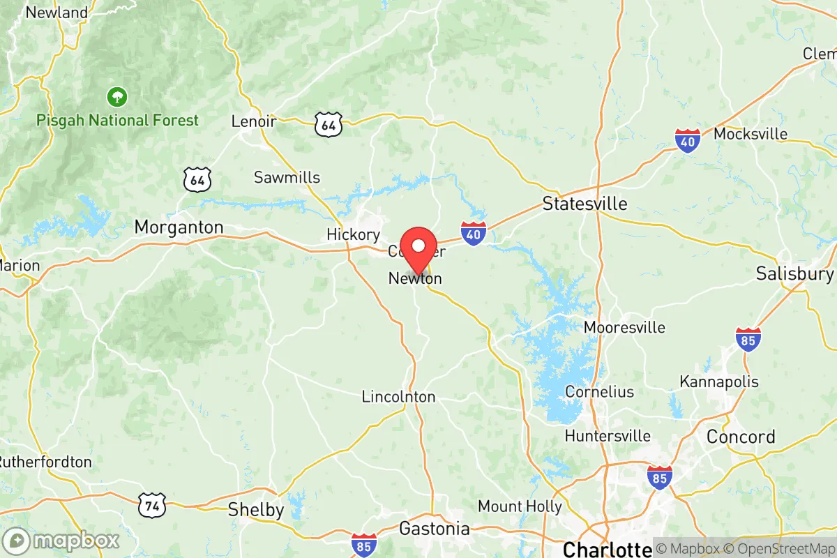 Map centered at 35.6621, -81.2151