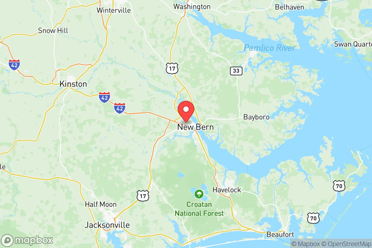 Map centered at 35.1175, -77.0815