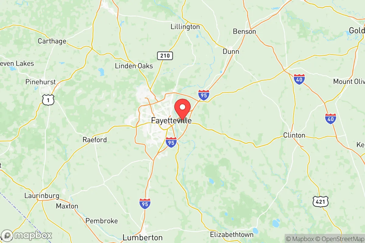 Map centered at 35.0487, -78.8276