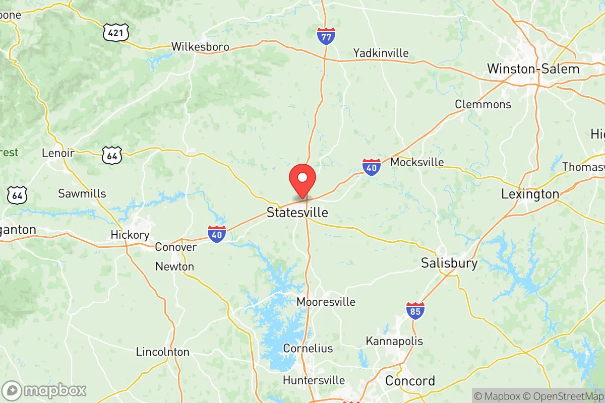 Map centered at 35.8068, -80.8735