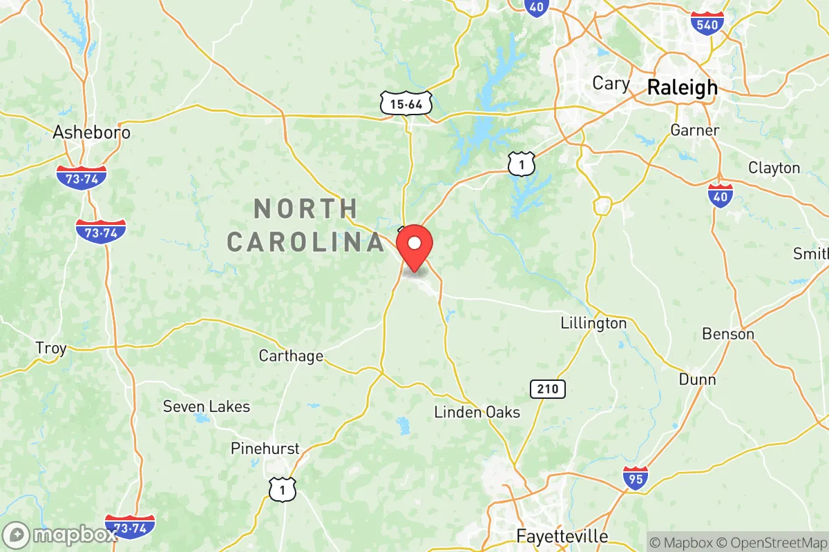 Map centered at 35.4752, -79.1715